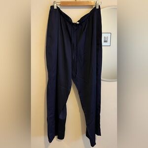 Abercrombie & Fitch Navy Blue Pull On Satin Pants